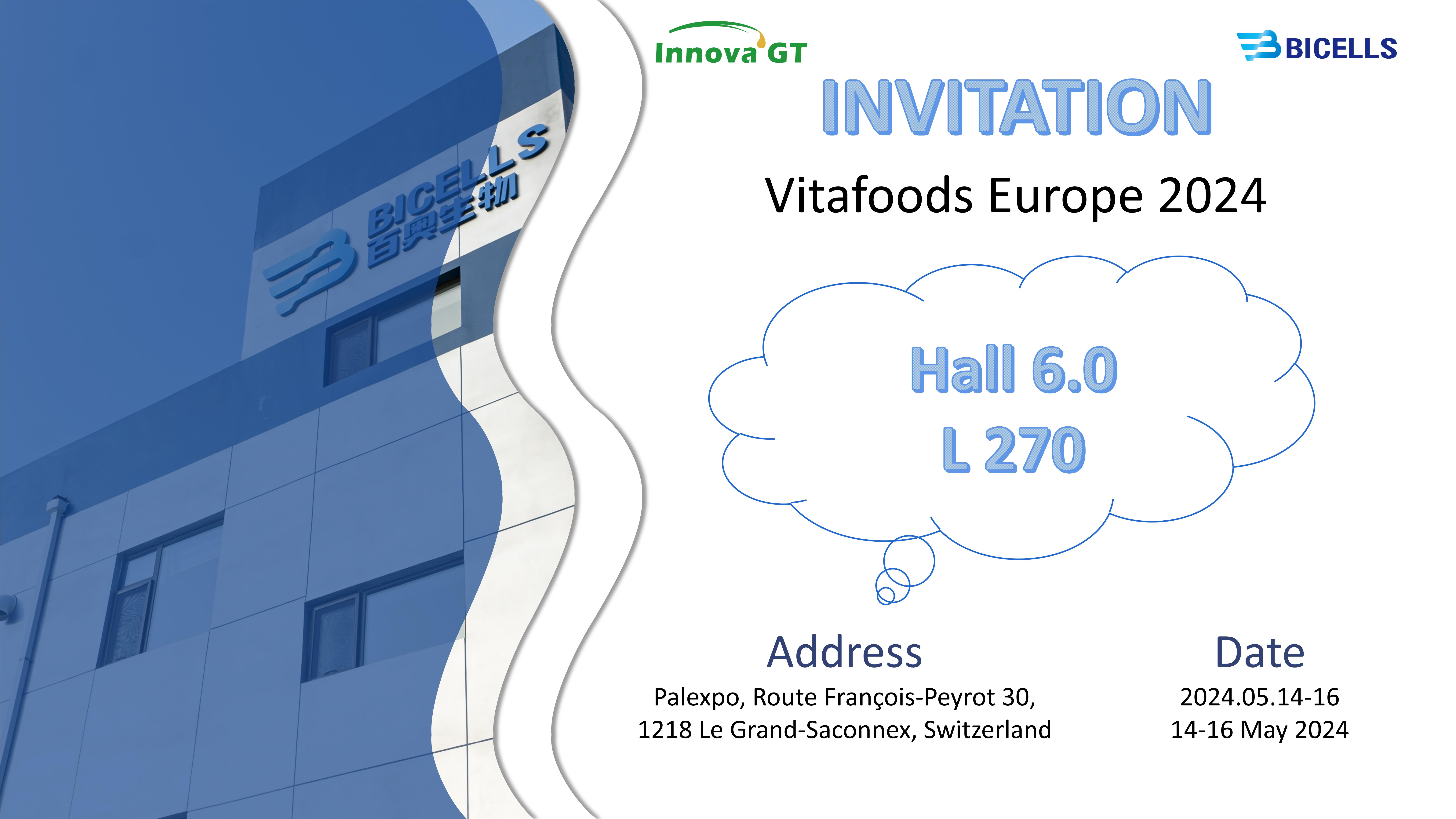 BICELLS Invites You to Explore Our Innovations at Vitafoods Europe 2024